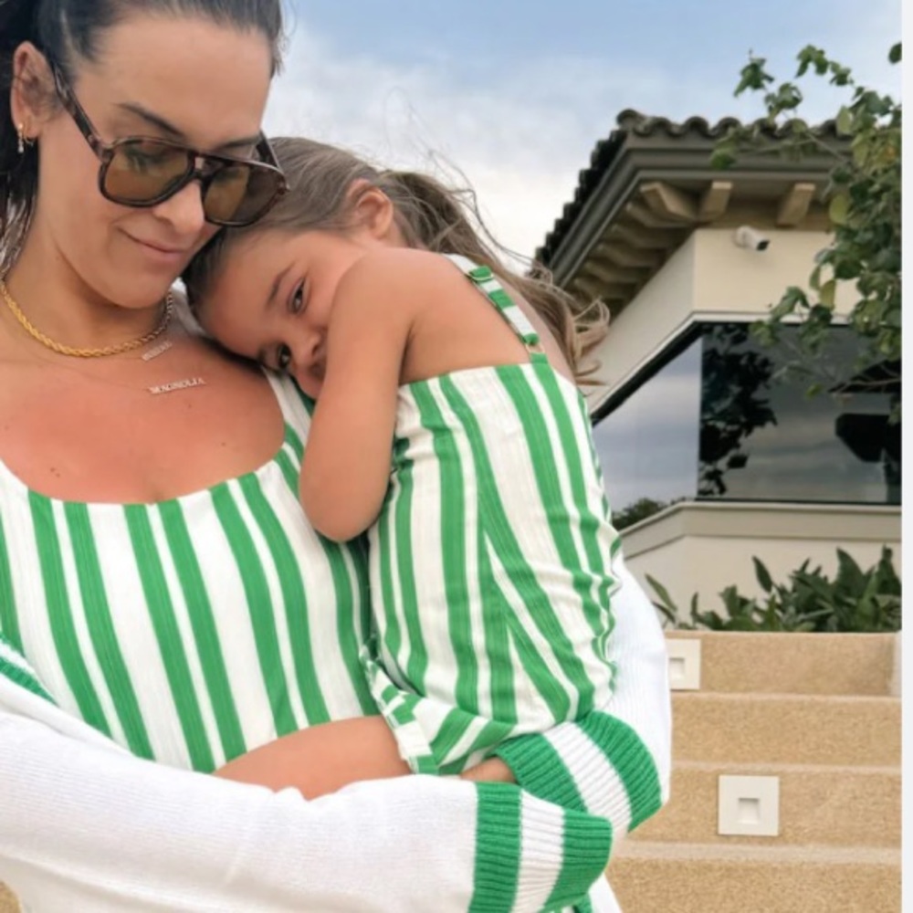 Show Me Your MuMu Kids One Piece Swimsuit - Green & White Stripes